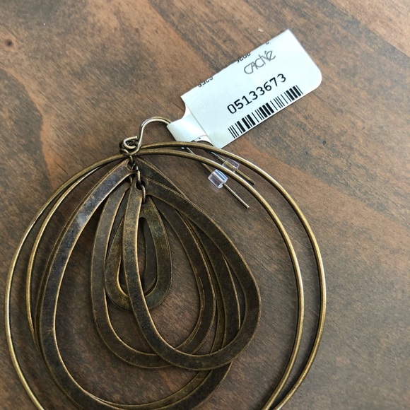 Cache Dangle Hoop Earrings - Picture 3 of 4